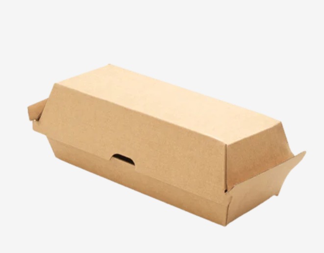 Hotdog box 18x7x7cm kraft 200 Stuks