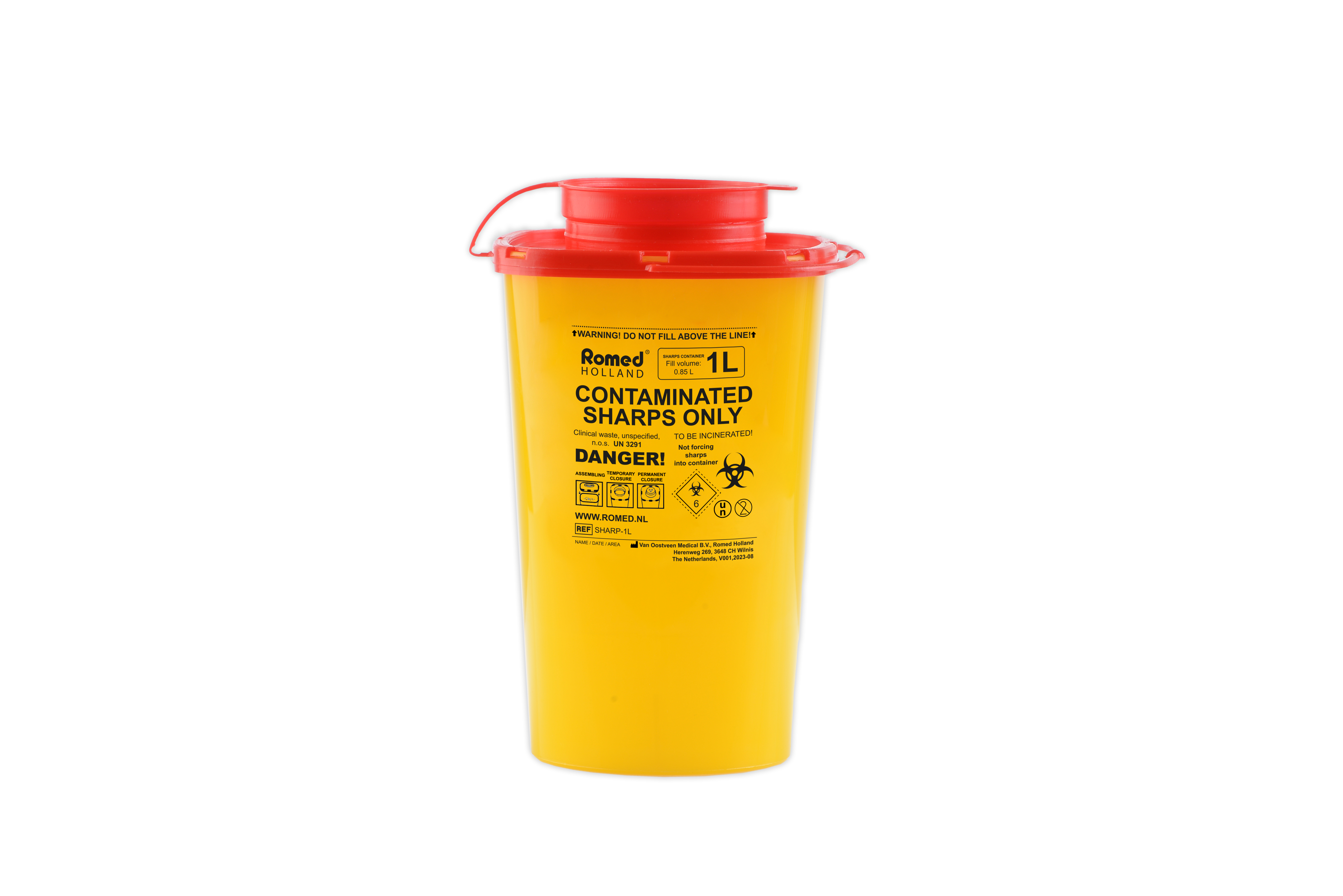 Sharp Container,1 lt, 120 Stuks