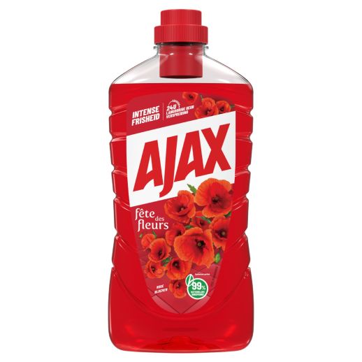 AJAX Allesreiniger Fte des Fleurs Rode Bloemen 1 Lt x 8 Stuks