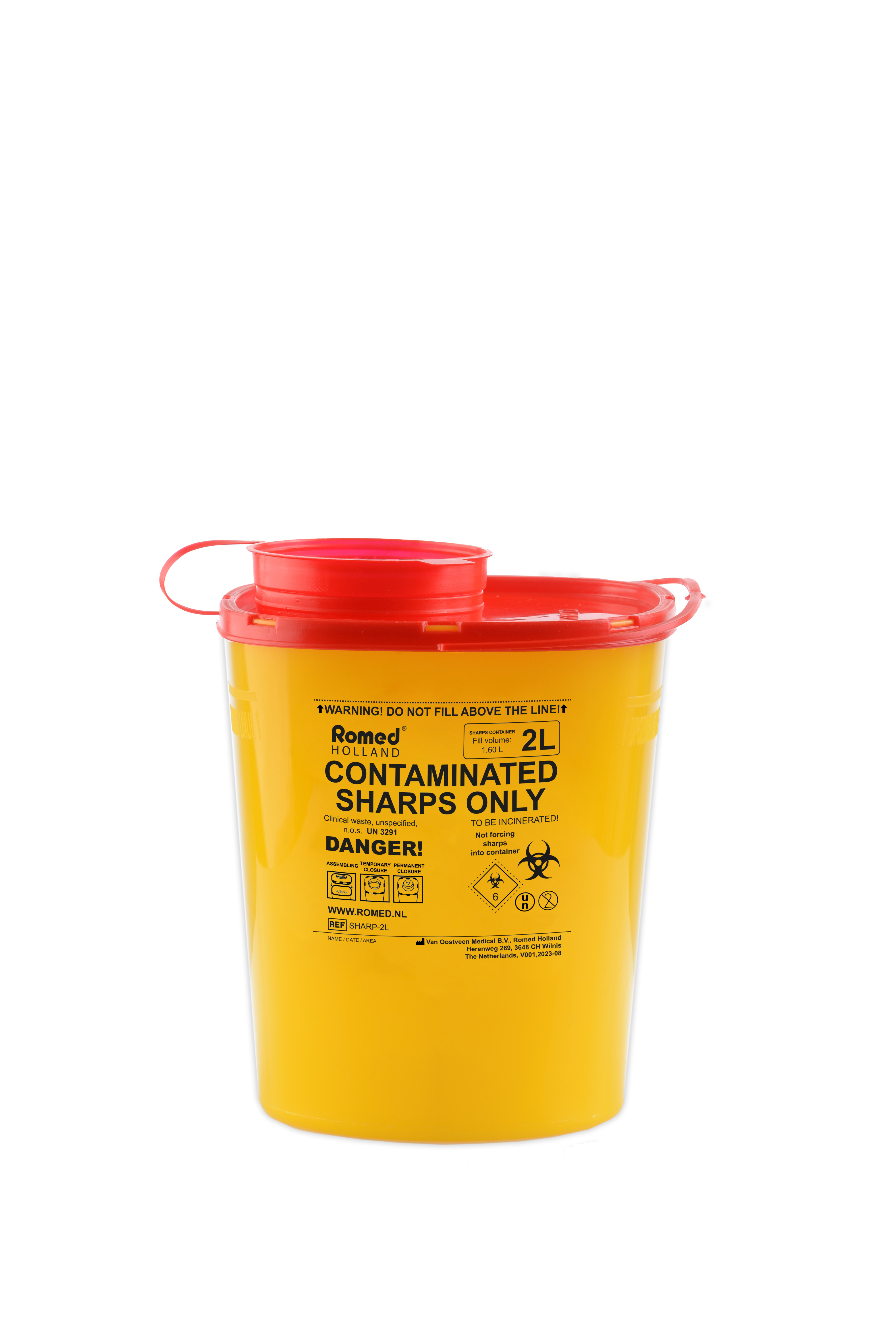 Sharp Container,2 lt, 64 Stuks