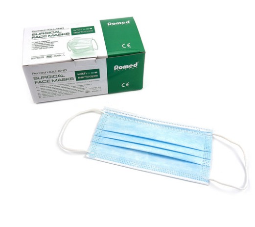Chirurgische mondmaskers type IIR met elastiekjes, blauw 50 Stuksx20 Pakket