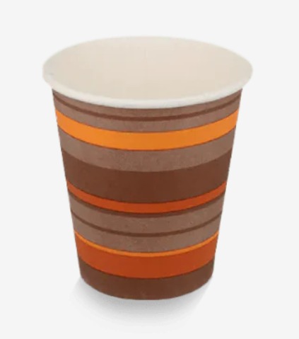 Kartonnen koffiebeker 120cc 4oz gestreept 1000 Stuks
