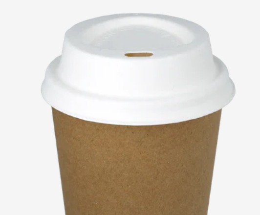 Koffiebeker deksels 70mm suikerriet BIO 1000 Stuks 