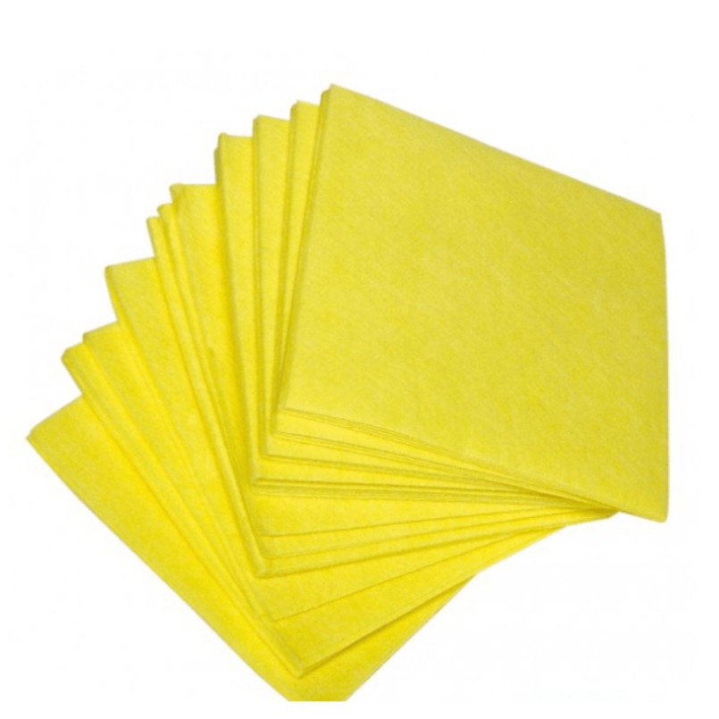 Vaatdoek viscose ca. 125 -grams doos � 10 ca. 38x40 cm geel