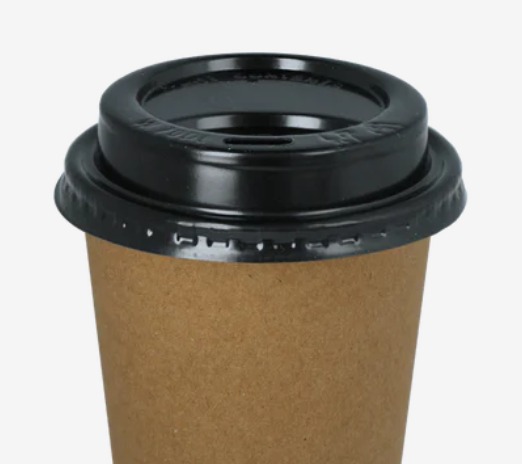 Koffiebeker deksels zwart 70mm ( 7,5 Oz) 1000 Stuks