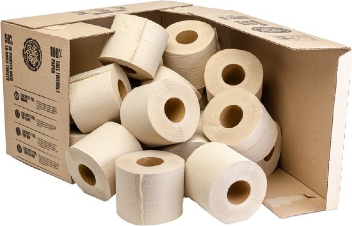 Bamboe Toiletpapier  2 Laags 300 vel 24 Rollen Naked Wrapless